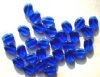 30 12mm Transparent Sapphire Flat Oval Beads